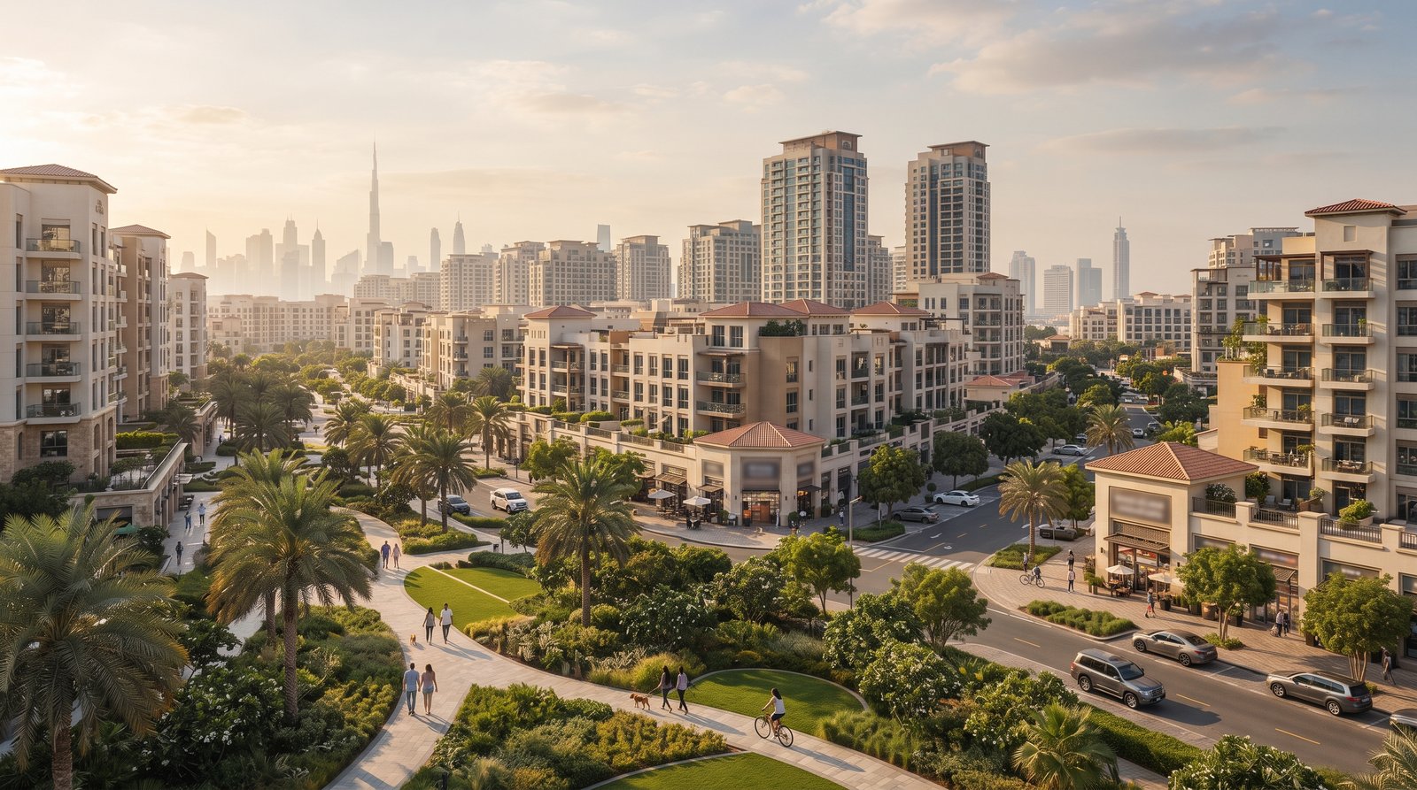 Dubai residential area with apartments for UK renters