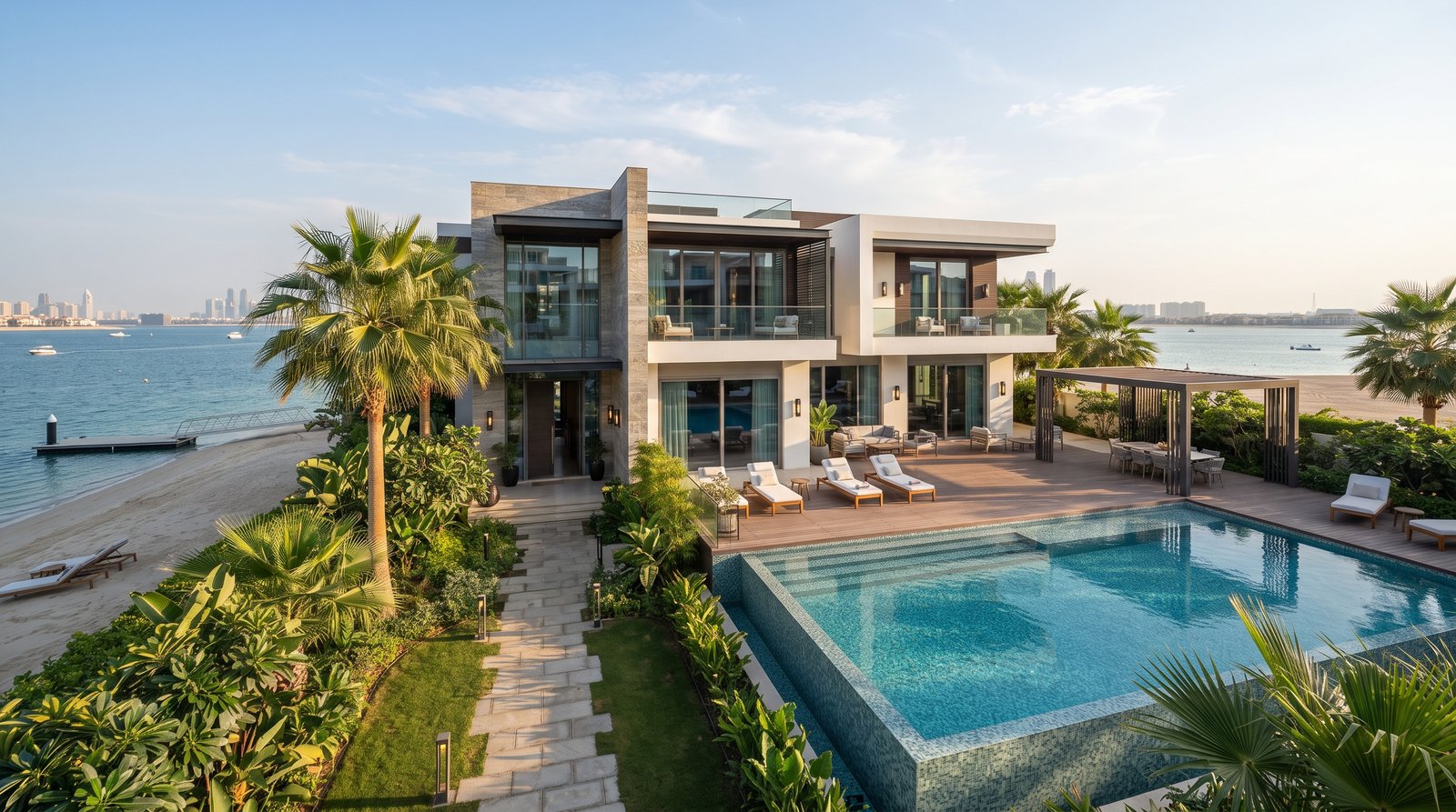 Luxury beachfront villa in Dubai