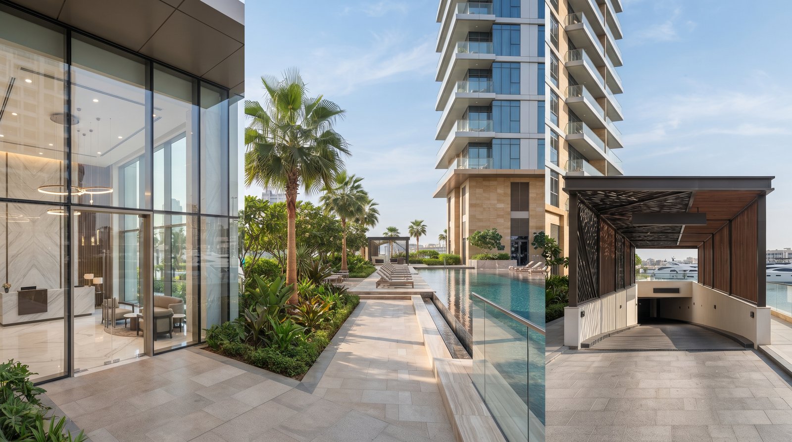 Dubai Marina residential building amenities linked to property ownership and service charges
