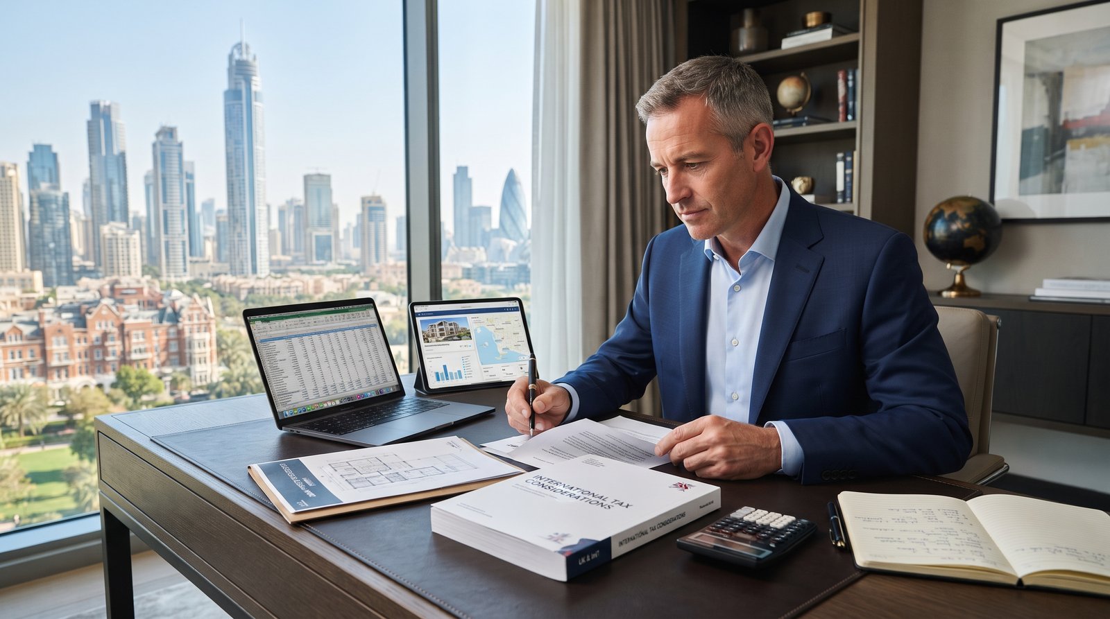 UK investor reviewing Dubai property, tax and UAE residency considerations
