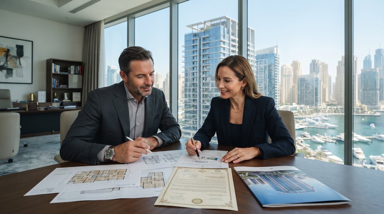 Investor reviewing Dubai property for the AED 2 million Golden Visa route